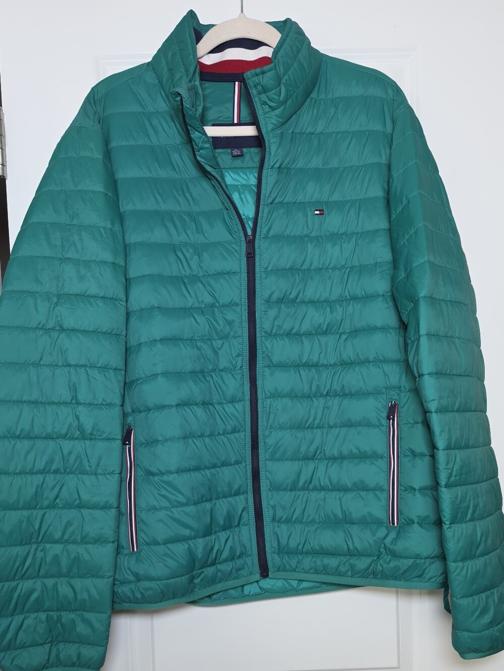 Tommy Hilfiger PrimaLoft Packable Puffer Jacket Women's XL Green Lightweight